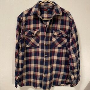 Vintage North Axis Flannel Shirt Mens XL Plaid Heavyweight Button Down‎ Pockets